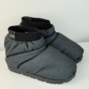 Women's 8 UGG Spaceslider Jersey Booties Platform Liner Puffy Boot - Gray Black